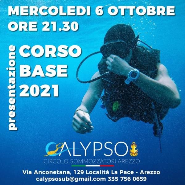 Tuffati nel blu con Calypsosub!!! 🤿
Mercoledì 6 ottobre alle ore 21.30 presentazione del Corso...