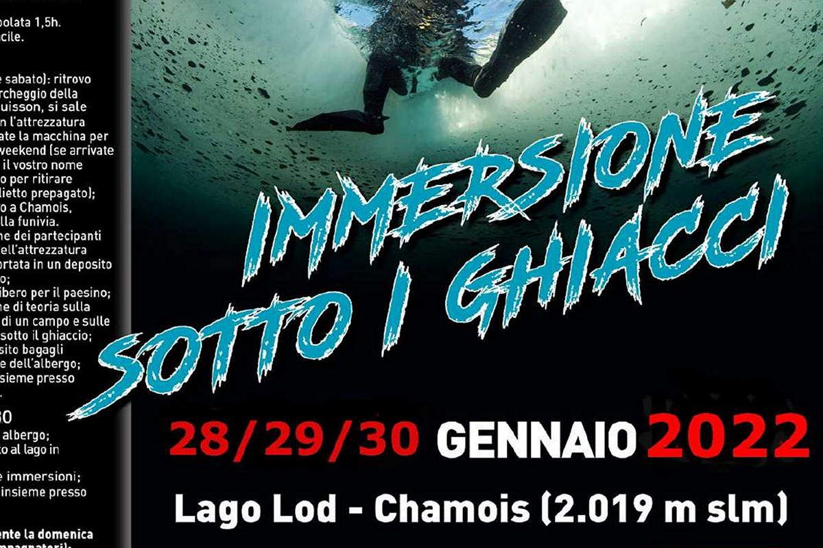 Immersioni sotto ghiaccio FIAS Ivrea 28 gennaio 2022