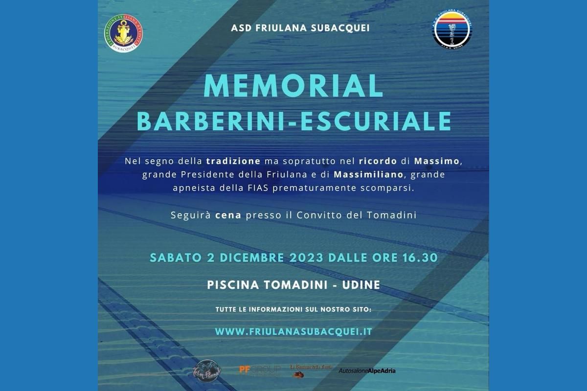 Ad Udine il Memorial Barberini Escuriale 2023