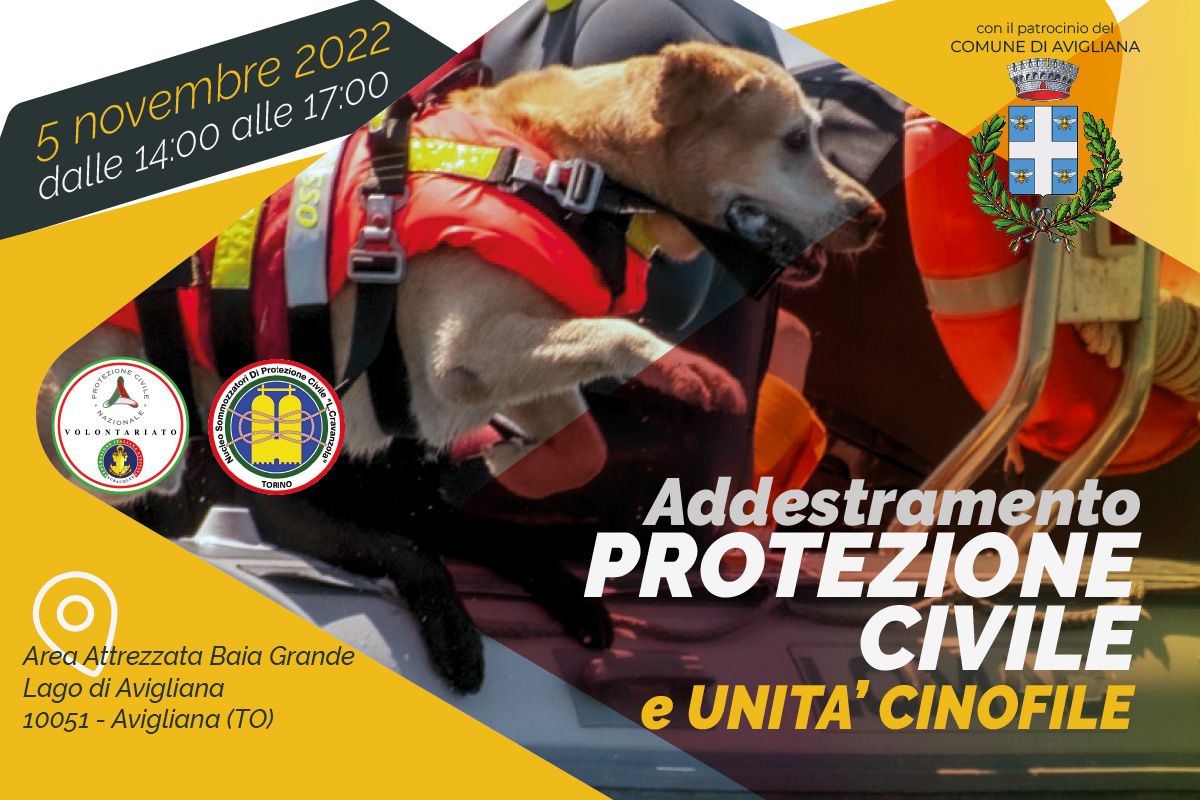 Unità Cinofile e Protezioni Civile a AVIGLIANA