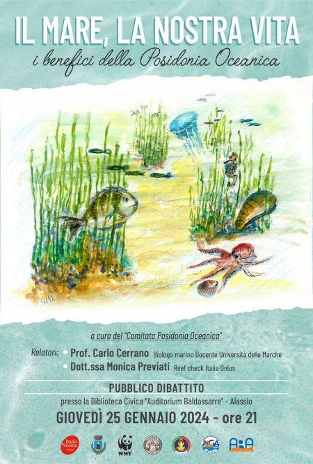 Locandina  Il mare, la nostra vita. I benefici della Posidonia Oceanica